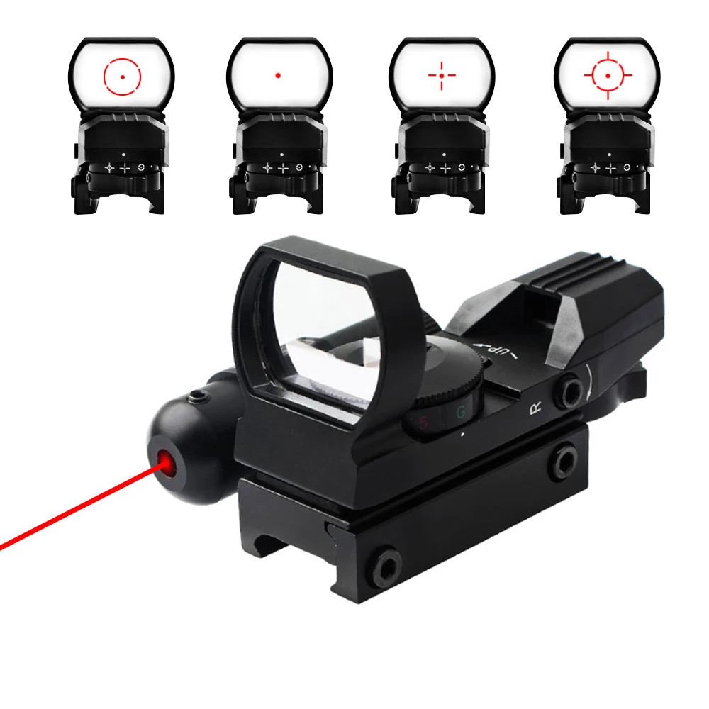 Tactical 10MOA Point Air Gun Red&ampGreen Hunting Dot Laser Rear Sight Reflection Holographic Optics Rifle Reticle Scope 20mm | Спорт и