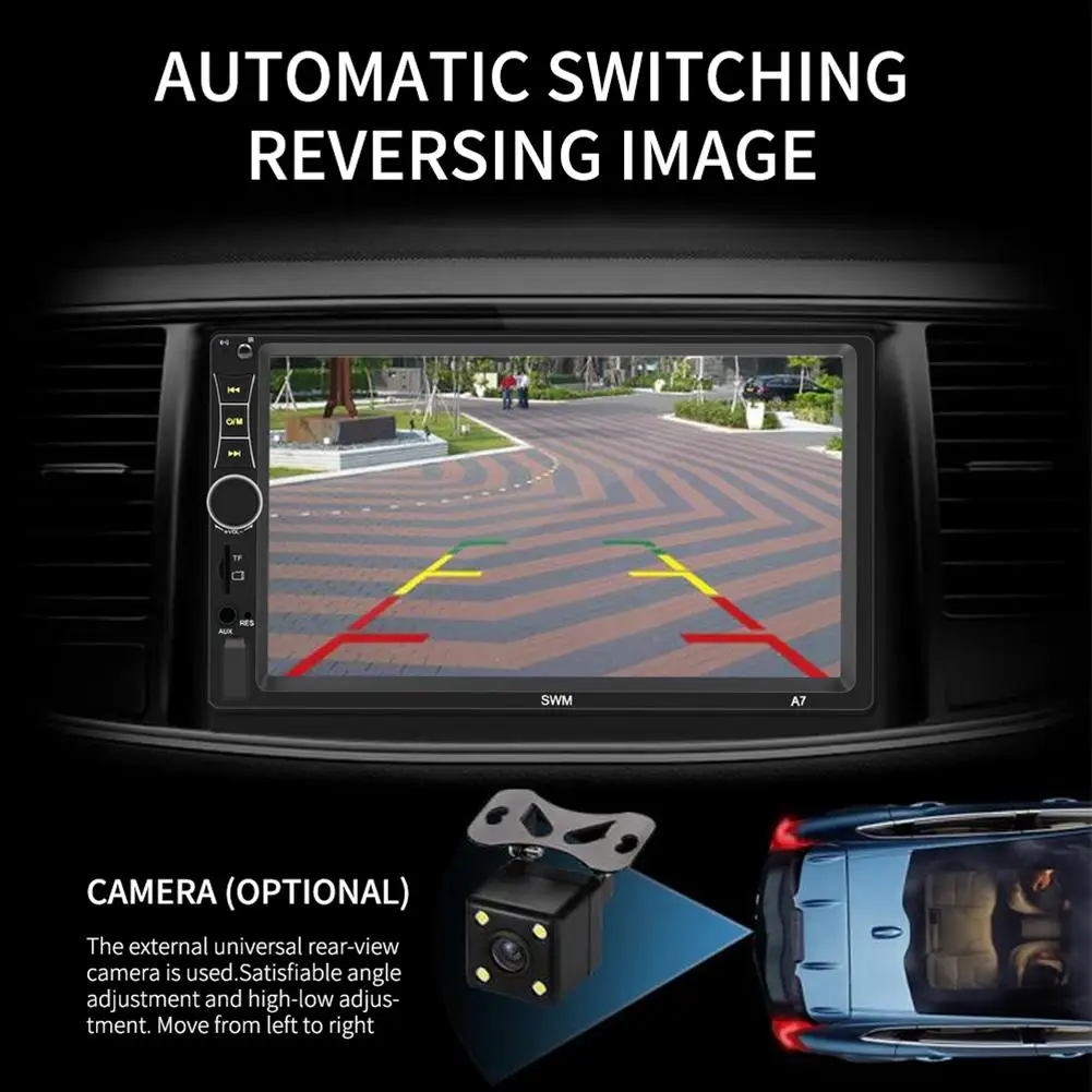 Автомагнитола 7 дюймов 2 DIN FM стерео MP5 mp3-плеер HD сенсорный экран | Автомобили и