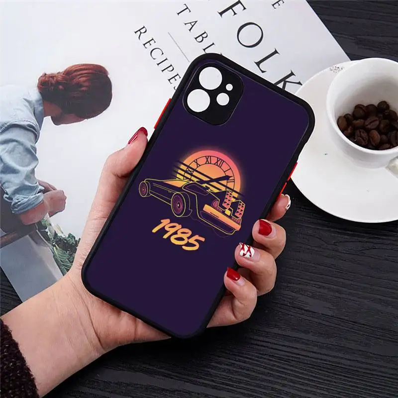 

Movie back to the future Phone Case Matte Transparent for iPhone 7 8 11 12 s mini pro X XS XR MAX Plus cover funda