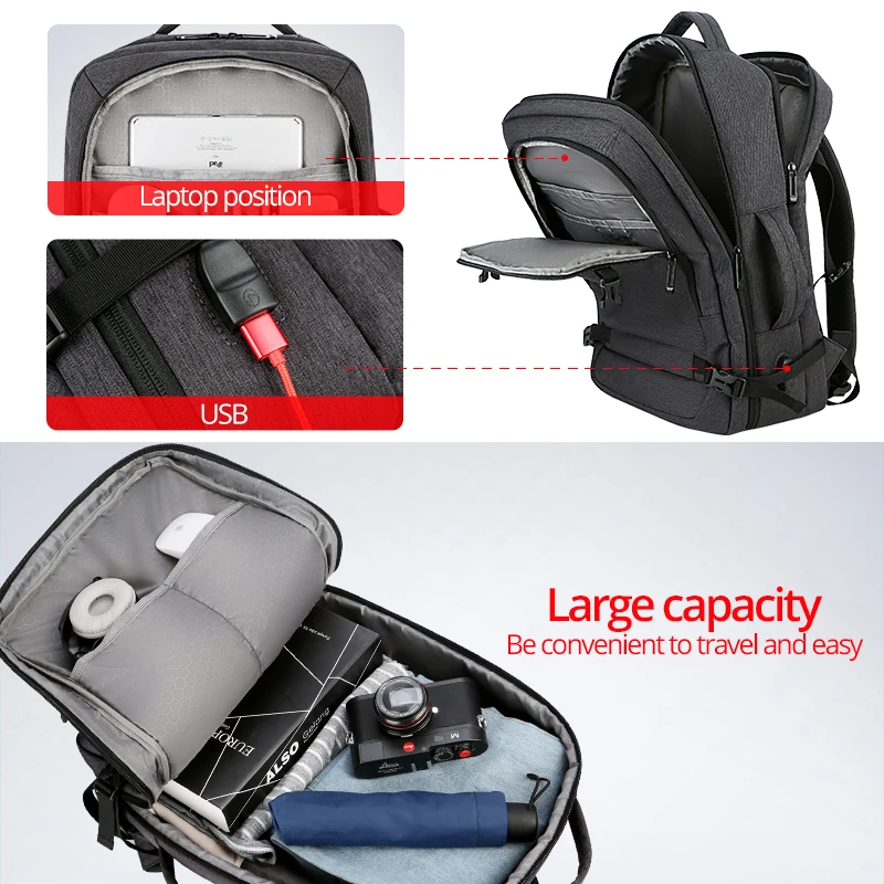 Многофункциональный водонепроницаемый мужской рюкзак деловая сумка 16 дюймов usb