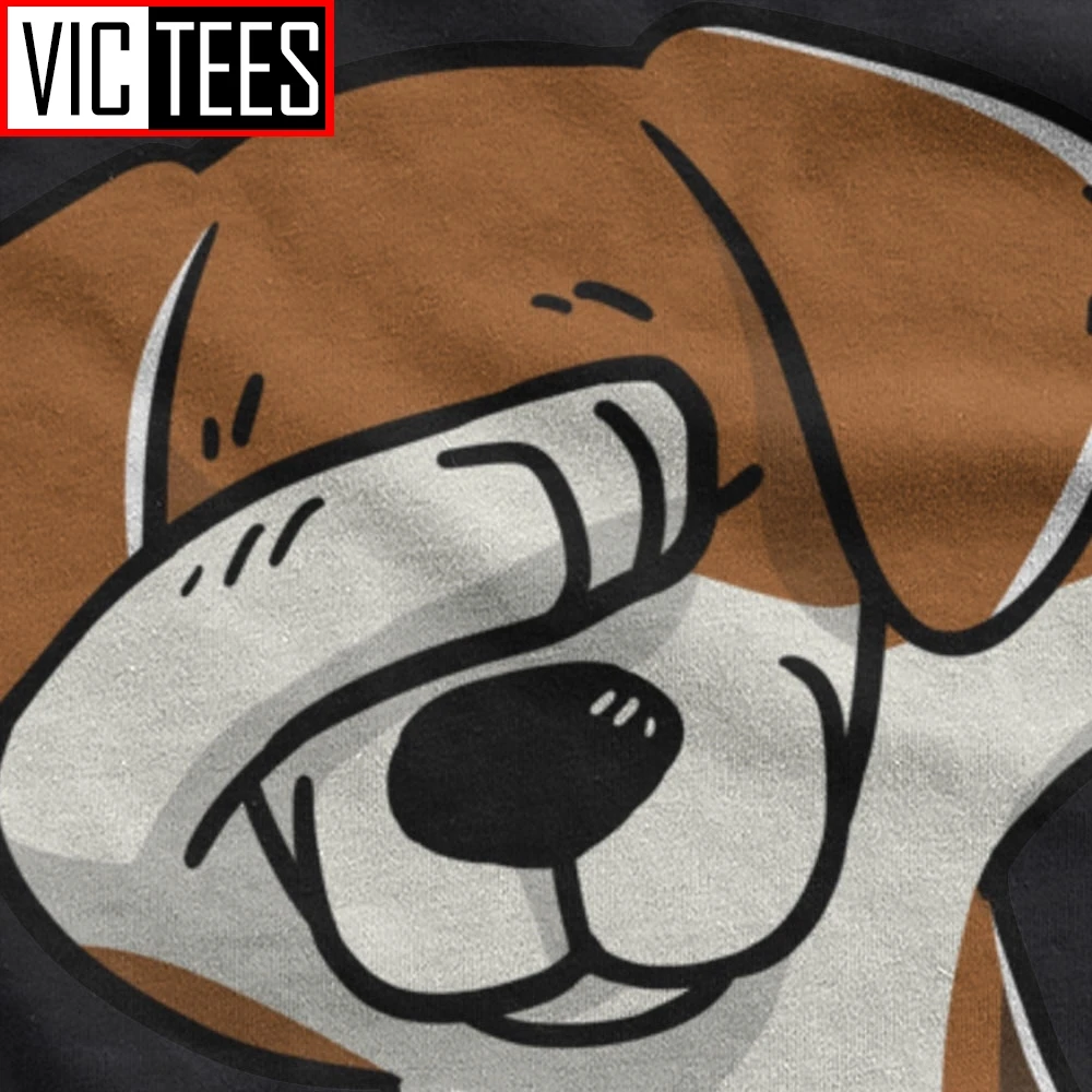 Мужские забавные модные футболки Dabbing Beagle с изображением собаки хлопковые