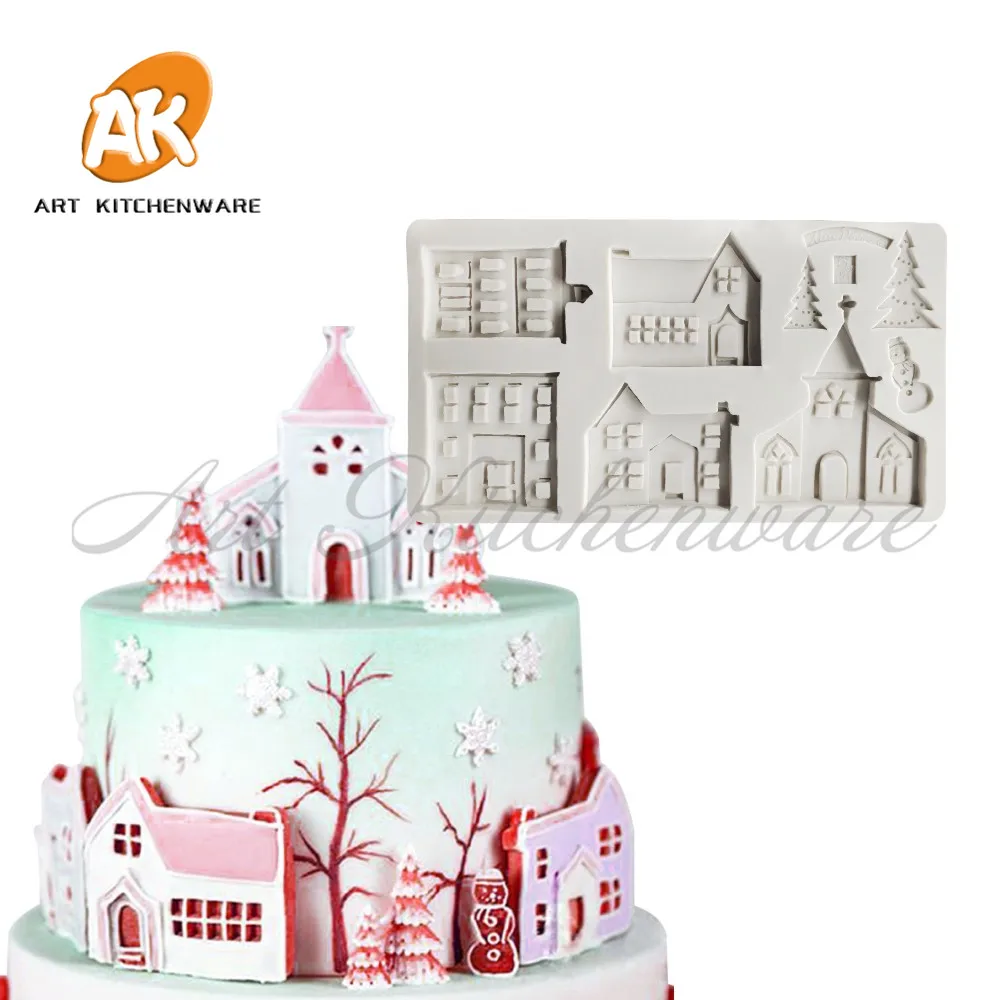 

Beautiful Castle Silicone Mold Cake Mould Silicone Molds for Cake Decorating Baking Tool Cake Tool