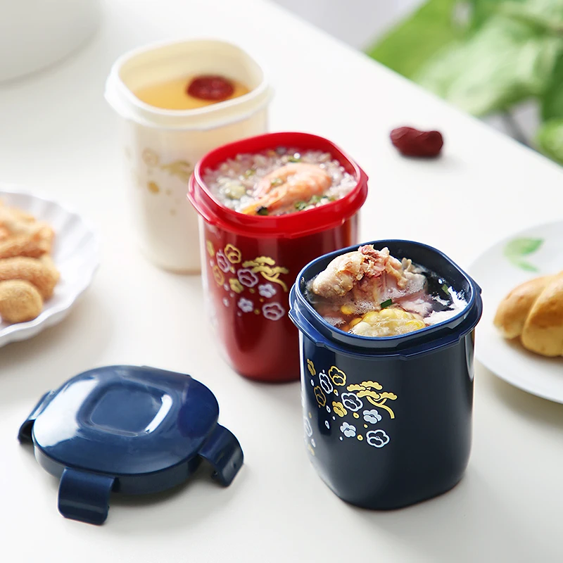 

350ml Portable Breakfast Porridge Tank Office Worker Milk Soup Cup Microwave Sealed With Lid Bento Tools