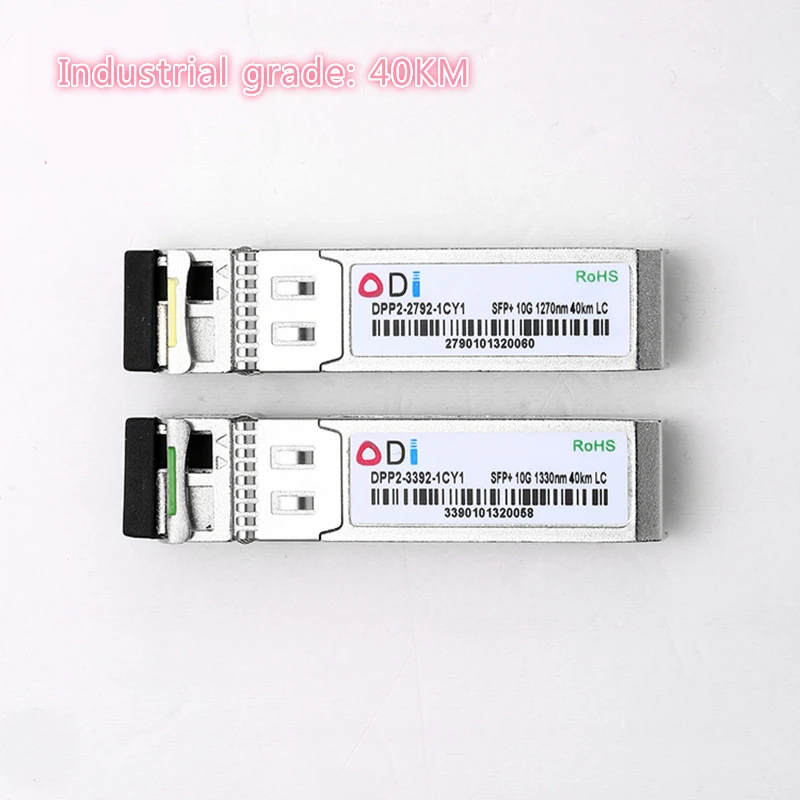 SFP 10G LC 20/40/60KM 1270nm/1330nm Optical Module SFP Transceiver Industrial grade -40-85 compatible with Mikrotik Cisco