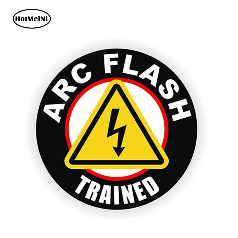 HotMeiNi 12 см x Arc Flash обученная жесткая наклейка на шляпу шлем этикетка электрошок