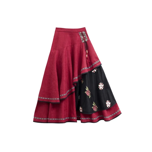 Женская фатиновая юбка до щиколотки асимметричная макси с высокой талией и