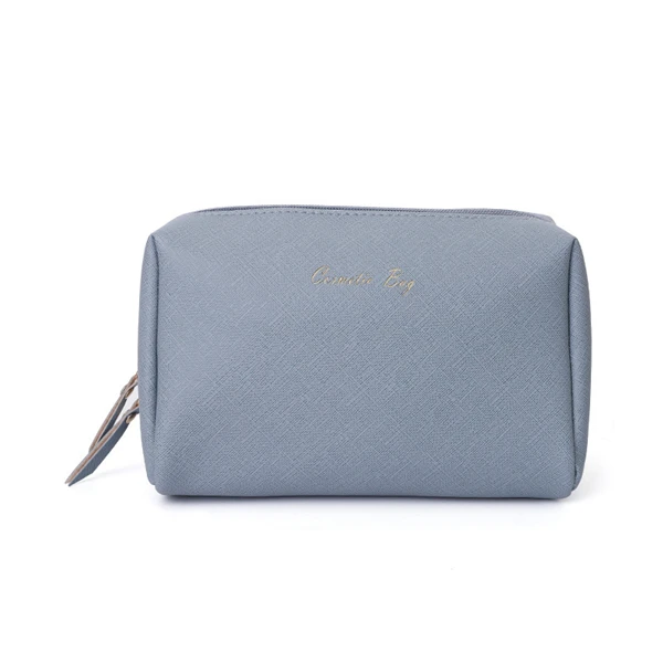 blue 1 шт. однотонная женская косметичка из искусственной кожи, водонепроницаемая косметичка, косметичка для путешествий на молнии, косметичка, красивый чехол, Neceser - Цвет: blue