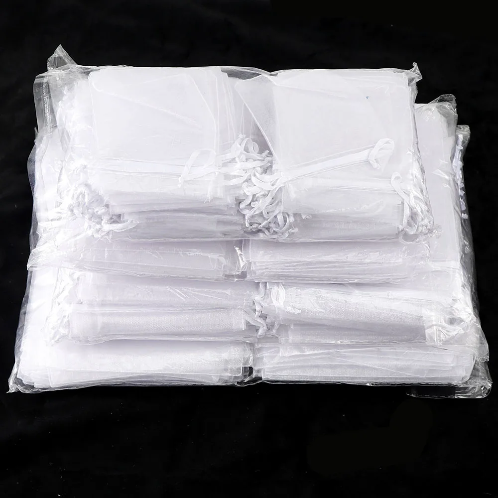 50 шт./компл. красочные прозрачные сумки из органзы фотокоробка упаковка