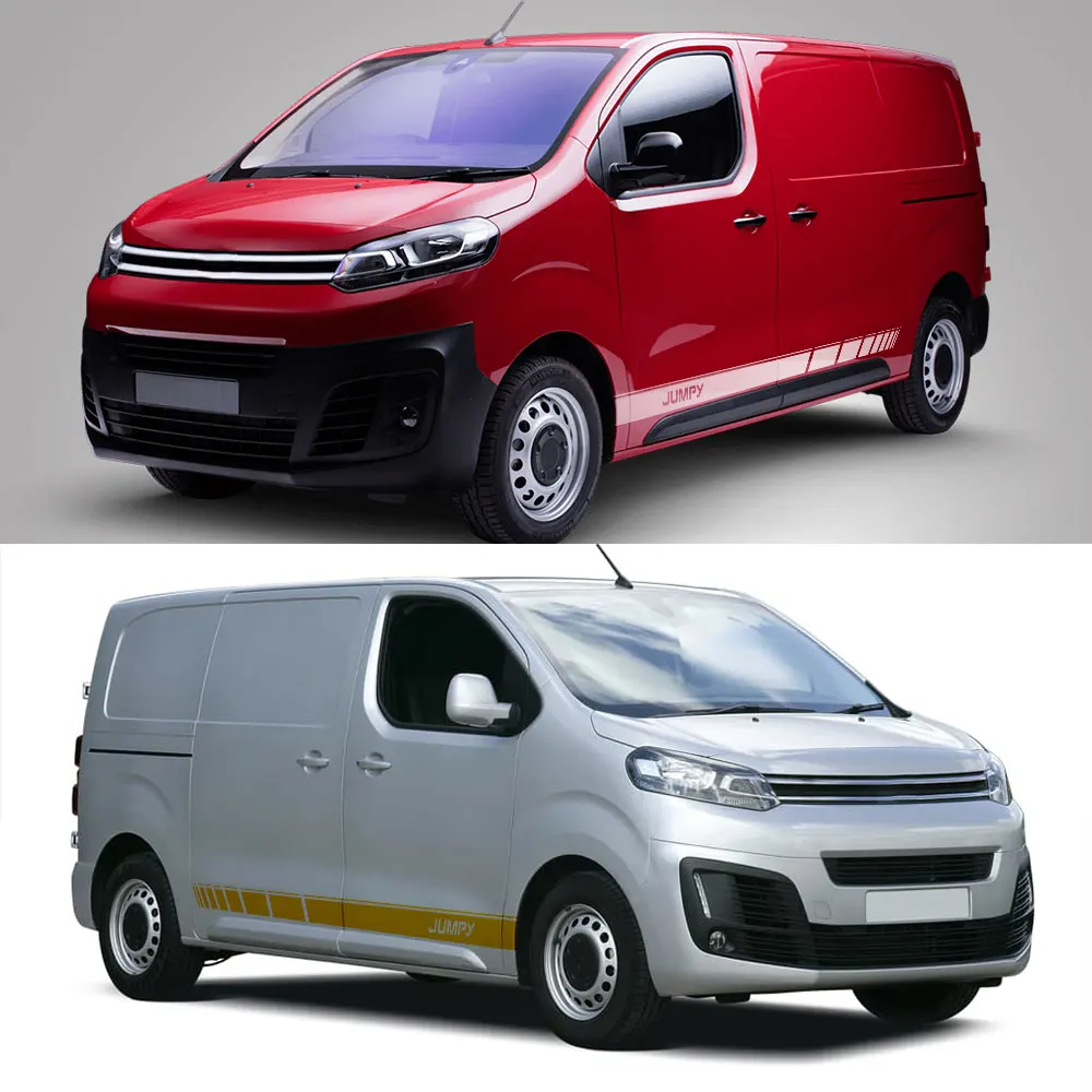 2 шт. автомобильные боковые наклейки на дверь Citroen Jumpy 1 3 4 Длинные полосы Стайлинг
