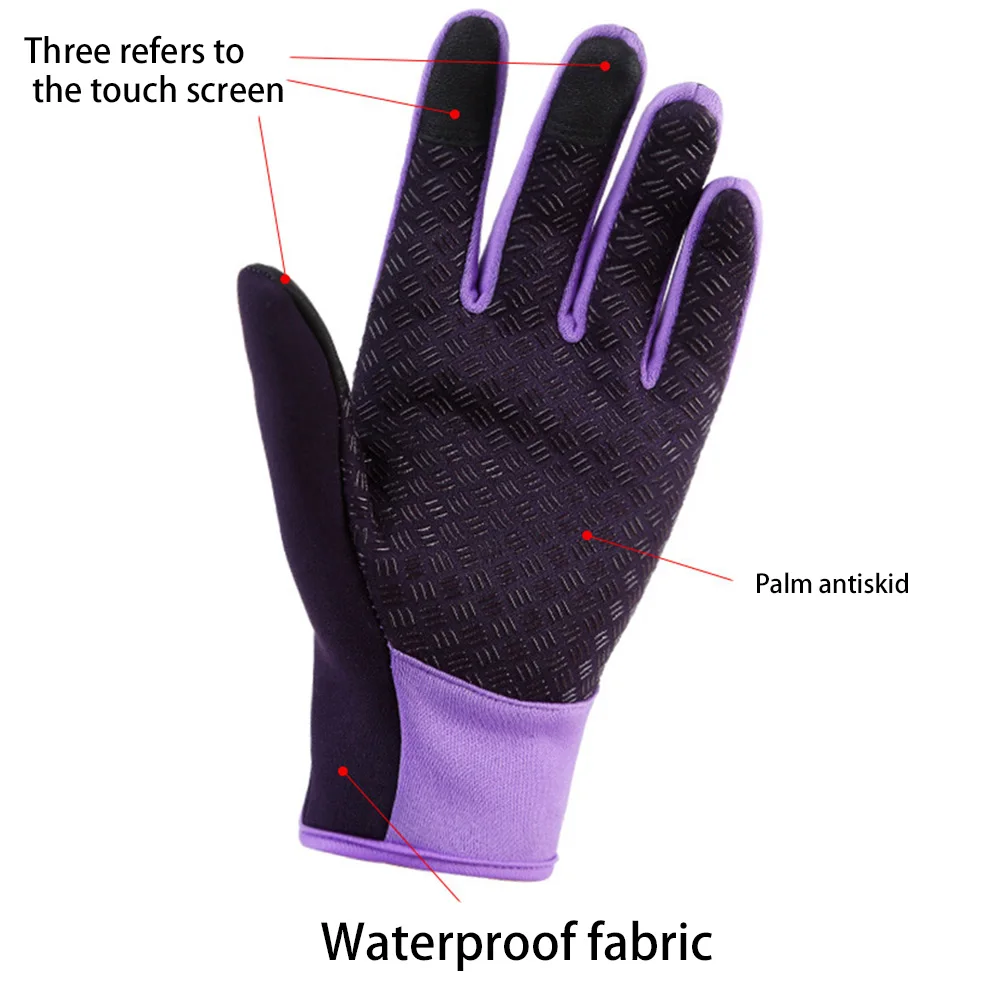 

Unisex Waterproof Winter Warm Gloves Touch Screen Ski Snowboard Motorcycle Riding Windproof Full Finger Gloves