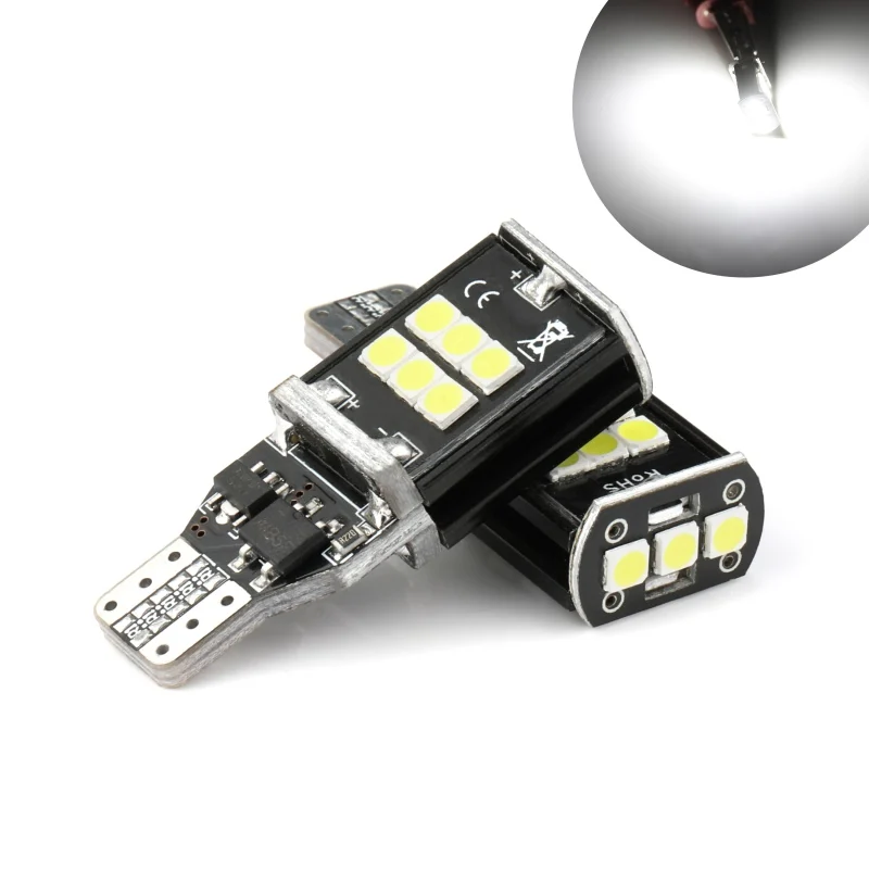 2 шт. светодиодный Автомобильные светодиодные лампы T15 15SMD W16W 2835 | Автомобили и
