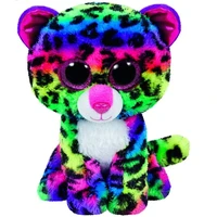 15cm ty beanie boos big eyes spotted leopard plushie cute stuffed animal toys super soft bedside doll decor child birthday gift