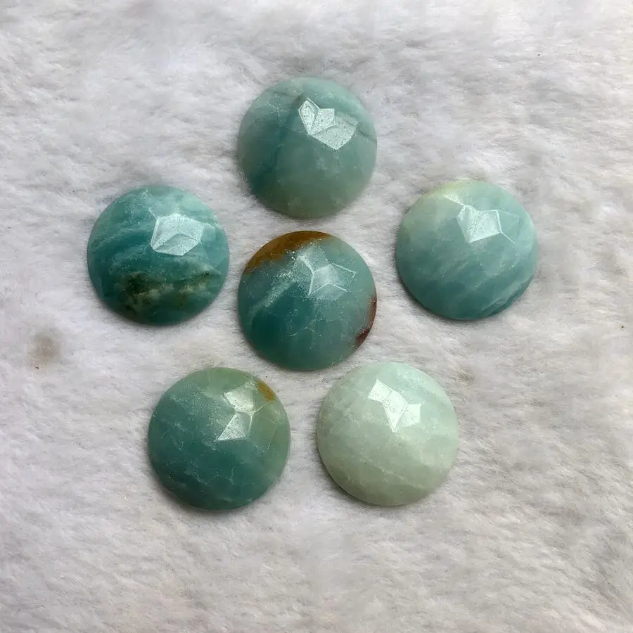 

Wholesale 1pcs 100% Natural Lapis Lazuli 29mm Faceted Round Gem stone Bead Cabochon Ring Face