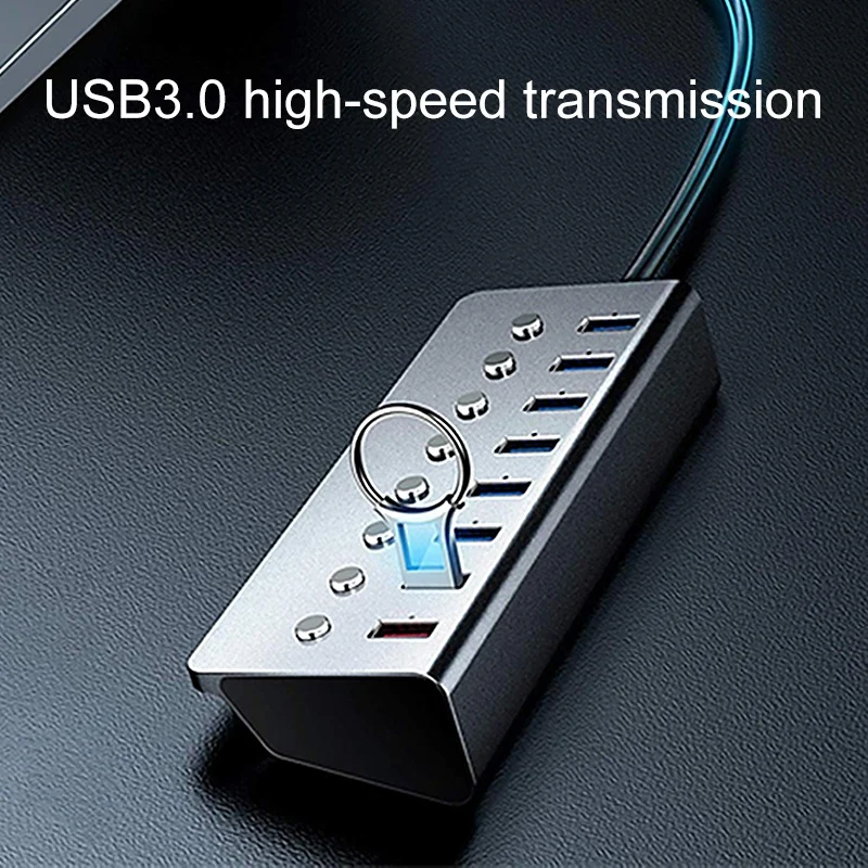 Концентратор USB 3 0 с независимым переключателем порт питания компьютера