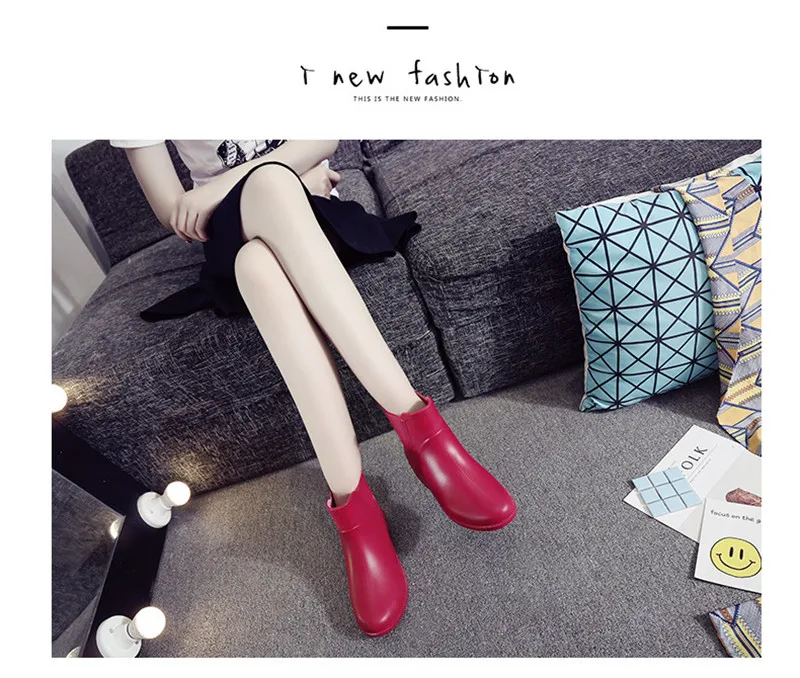 Женские резиновые сапоги Челси непромокаемые из ПВХ |