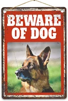 diuangfoong personalised beware of dog photo metal sign add your own picture rustic retro custom weathered distressed plaque