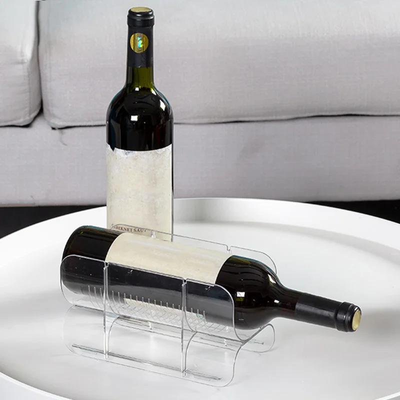 Пластиковый отдельно стоящий стеллаж для вина Штабелируемый органайзер