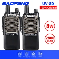 2pcs 8w baofeng uv 8d walkie talkie portable ptt two way radio uv8d handheld cb ham radios comunicador transceiver interphone