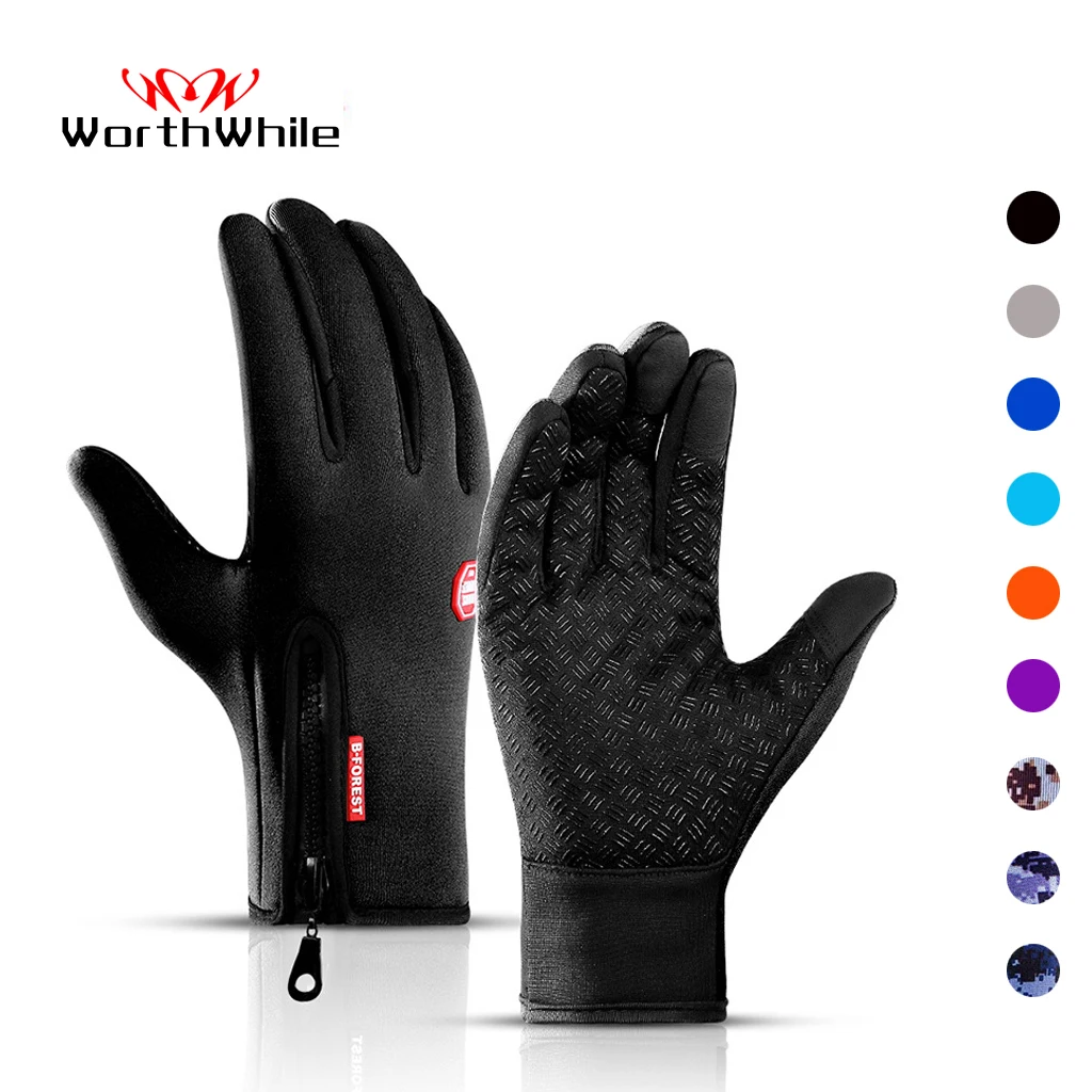 aliexpress.com - WorthWhile Winter Cycling Gloves Bicycle Warm Touchscreen Full Finger Gloves Waterproof Outdoor Bike Skiing Motorcycle Riding