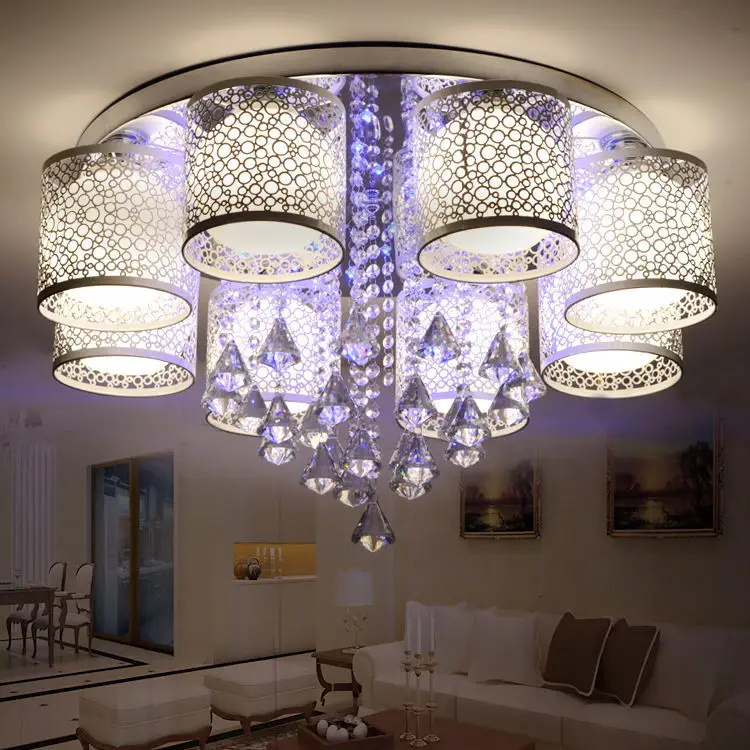 

modern led panel lights lotus flower crystal light Ceiling Lamp Fixtures balcony porch restaurant ceiling lamp