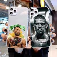 soft transparent silicone phone case for iphone 12 11 13 pro x xr xs max 7 8 plus se2020 conor mcgregor boxing king cover