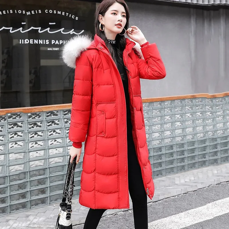 

2020 New Women's Thick Warm Down cotton Jacket Winter Outerwear Long Cotton Jackets Plus size Female Parka Overcoat Abrigo Mujer