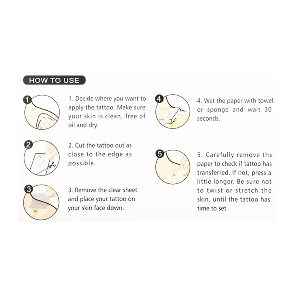 

Fashion Heart Mind Courage Fear Letters Waterproof Stickers Temporary Tattoo Body Art Decoration Fake Tattoos Wholesale