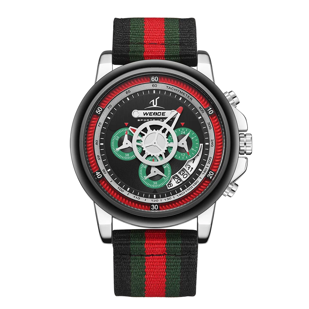 UV1803-2C WEIDE Роскошные мужские часы европейские кожаные мужские часы высококачественные водонепроницаемые мужские часы Relogio Masculino спортивные цифровые часы с цифрами и датой - Цвет: UV1803-2C
