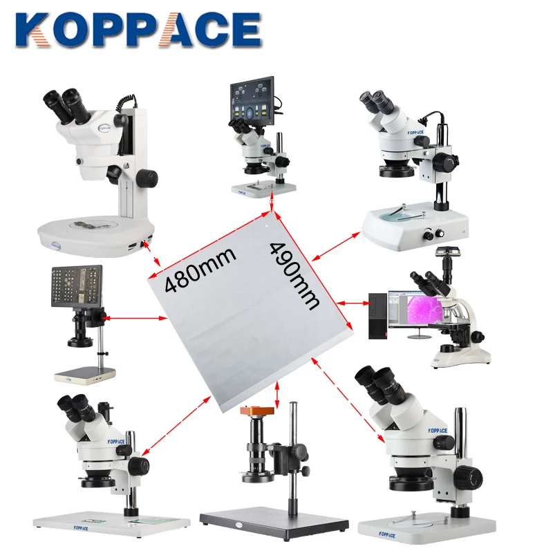 KOPPACE большой размер 480*490 мм, микроскоп Пылезащитная крышка, подходит для стерео видео микроскопа для предотвращения жирной пыли