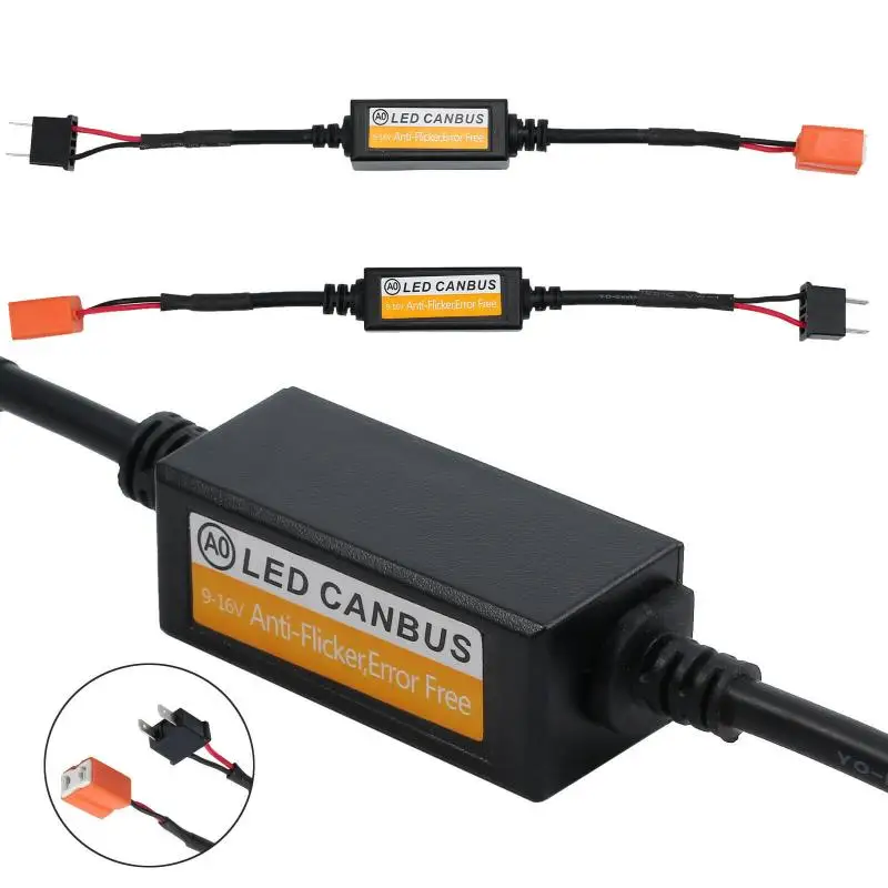 DC 9V-36V H1 H11 H4 H7 LED 9005 9006 Canbus Car Headlight Decoder Wiring Adapter DRL Lamp Error Canceler Fog Light | Автомобили и