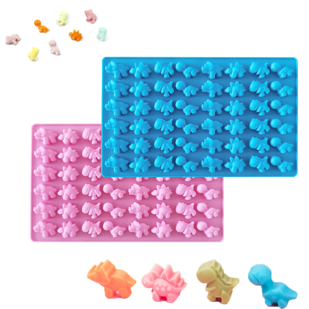 

Новая силиконовая форма для шоколада, 48 динозавров, инструменты для выпечки, антипригарная силиконовая форма для торта, желейные конфеты, 3D ...