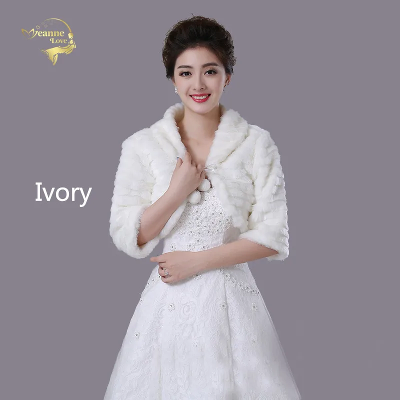 Зимняя женская шуба из искусственного меха с рукавом до локтя Свадебная Женская