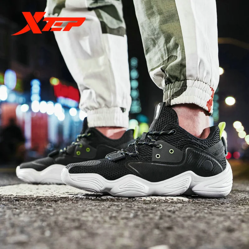 

Xtep Men's Clunky Sneaker Shoes Free Shipping Spring New Coconut Male Casual Fashionable Sports Sneaker Shoe 881219329550