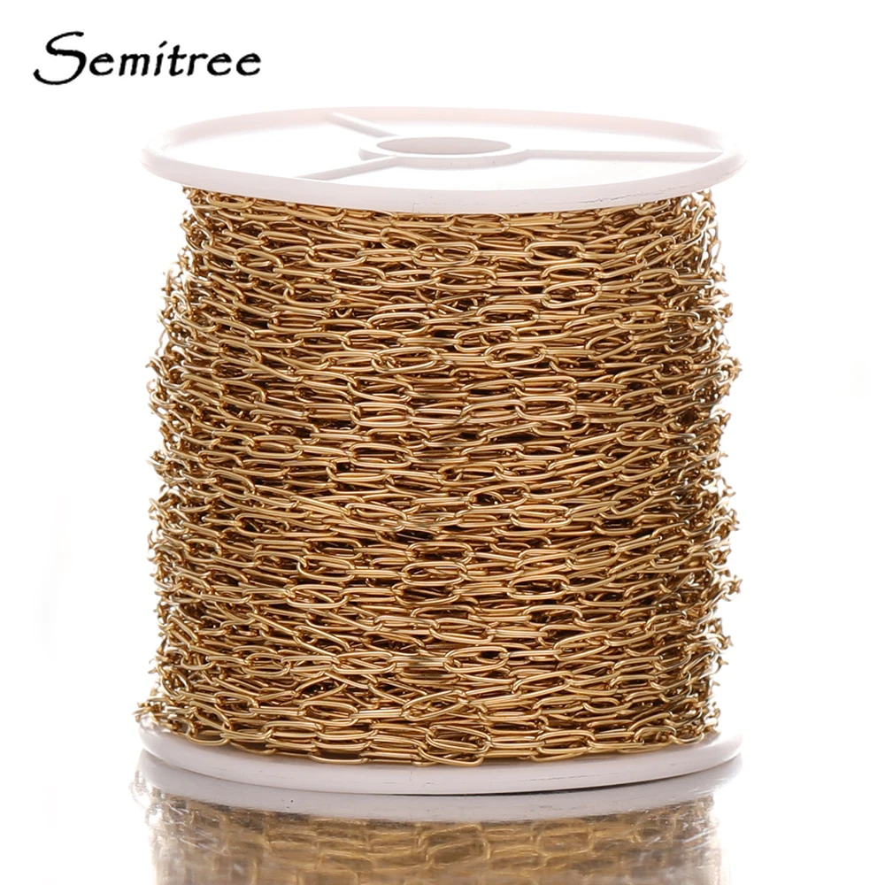 Овальные Звенья из нержавеющей стали для изготовления украшений сделай сам цепи