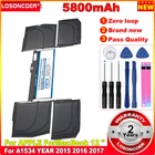 Аккумулятор LOSONCOER 5800 мА  ч, для APPLE MacBook, 12 дюймов, Retina A1534, 2015, 2016, 2017, MF855, MJY32, MK4M2