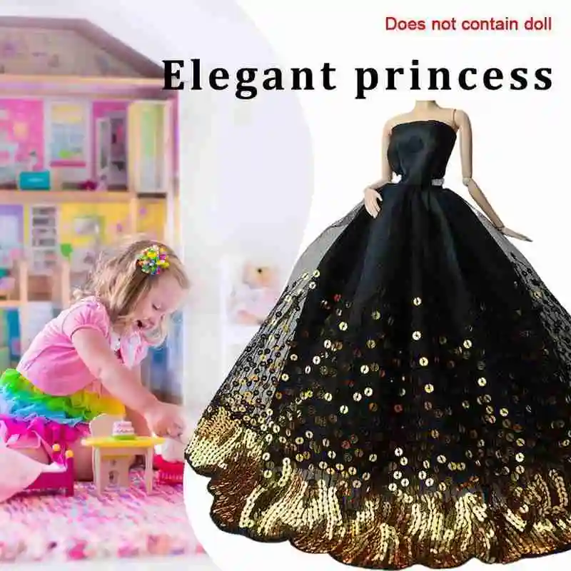 

30cm Dress Up Doll 6 Points Baby Skirt Dress Wedding Girl Princess Dress Toy Dress Gift Z1U4