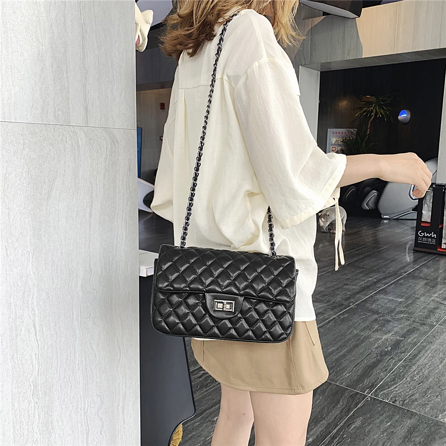 

Luxury Pu Leather Women Small Shoulder Bag High Quality Ladies Chain Crossbody Bags for Women Designer Female Messenger Bags New