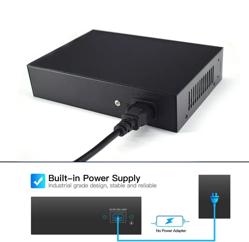 Коммутатор питания через ethernet коммутатор gigabit ubiquiti 4 8 16 портов Poe переключатели с