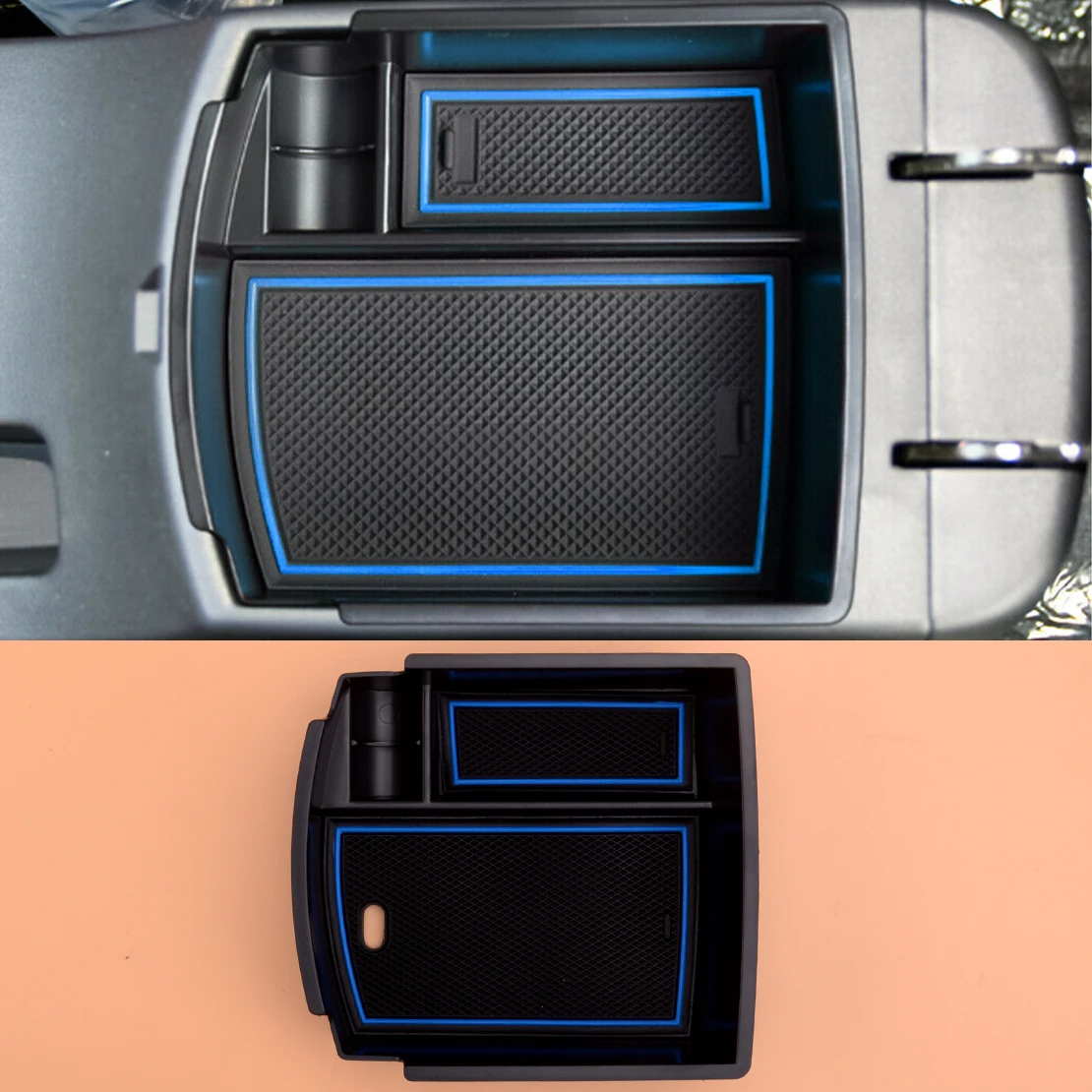 

Car Center Console Armrest Storage Box Organizer Tray Holder Fit For Hyundai Kona 2018 2019 2020 2021 Black