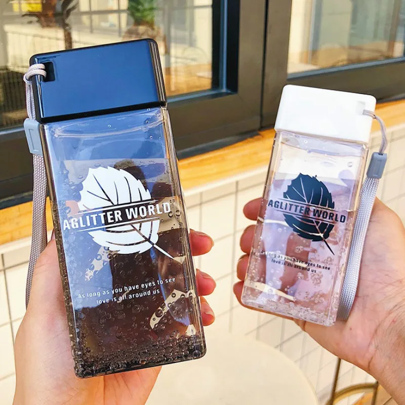 350 мл простая квадратная чашка для воды индивидуальная бутылка рук креативная