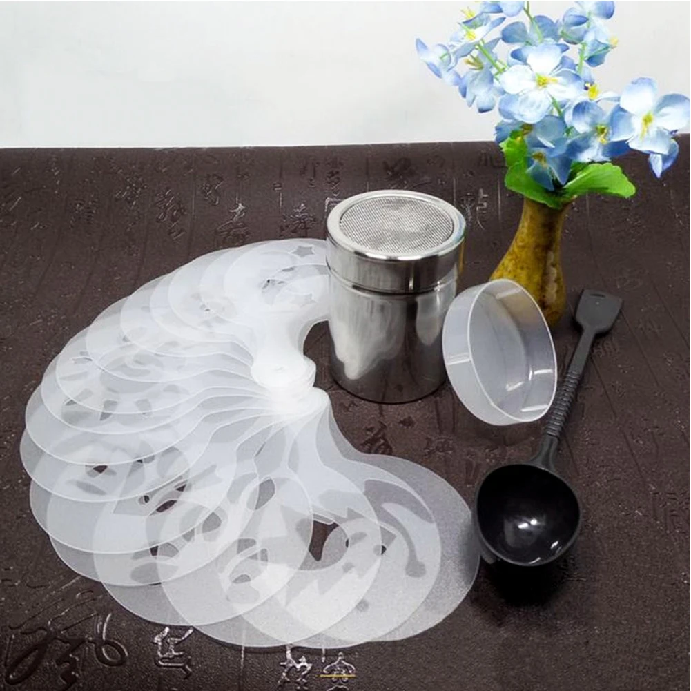 Plastic Lace Mold Fancy Coffee Print Model Thicken Coffee Milk Spray Template Fancy Coffee Print Model Thicken Coffee Milk Spray