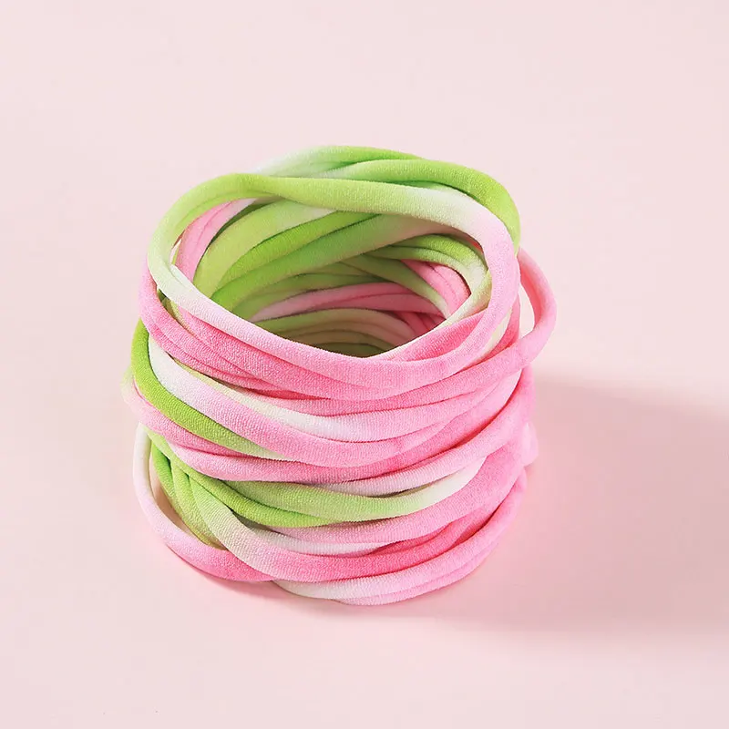 10 шт./лот Детские резинки для волос ярких цветов радужной расцветки Набор резинок