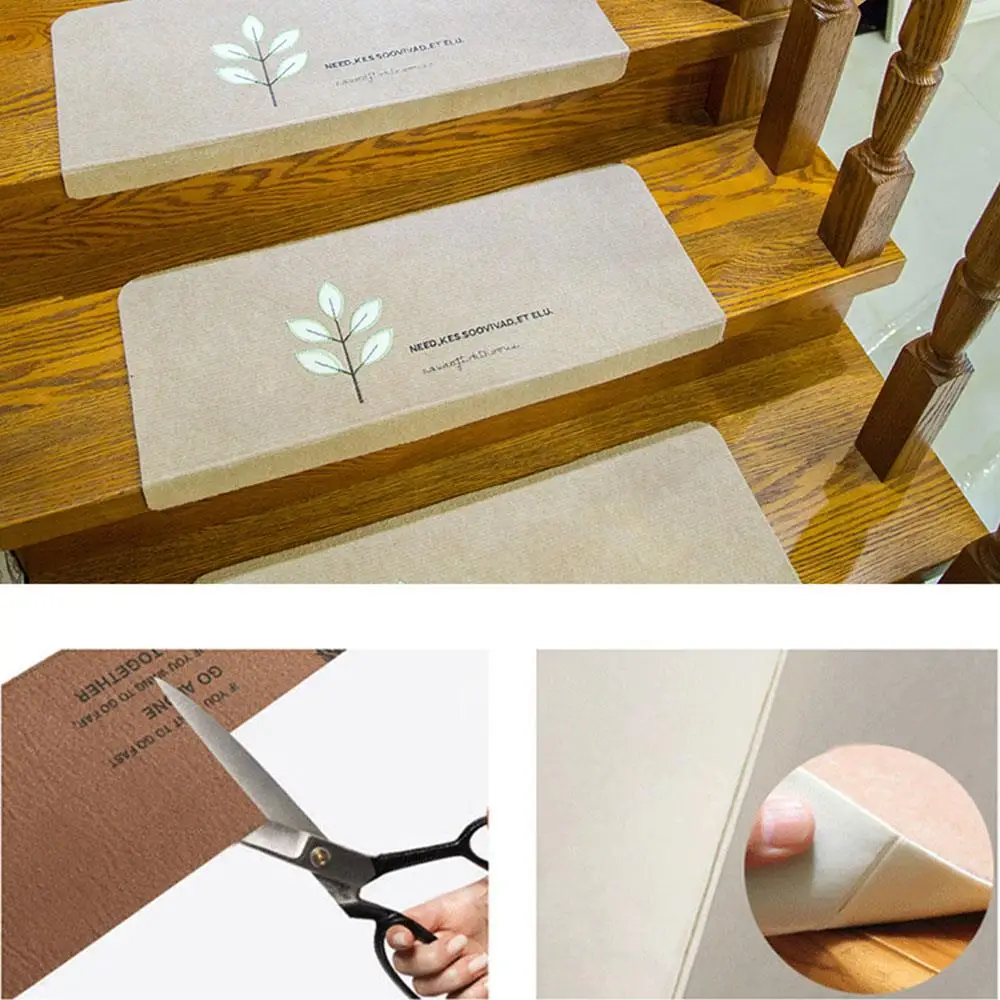 

Luminous Stair Mat 55*22cm Non-Slip Stair Tread Carpet Mats Self Adhesive Stair Step Carpet Step Rug Protection Cover Washable