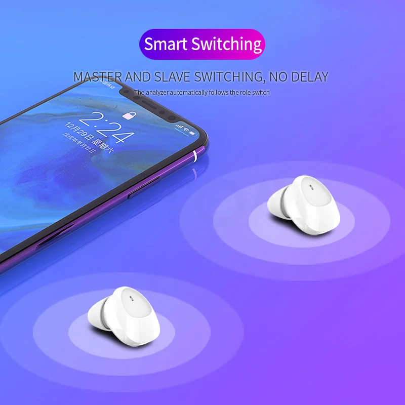 Мини Bluetooth с сенсорным управлением 5 0 Беспроводные наушники четким микрофоном