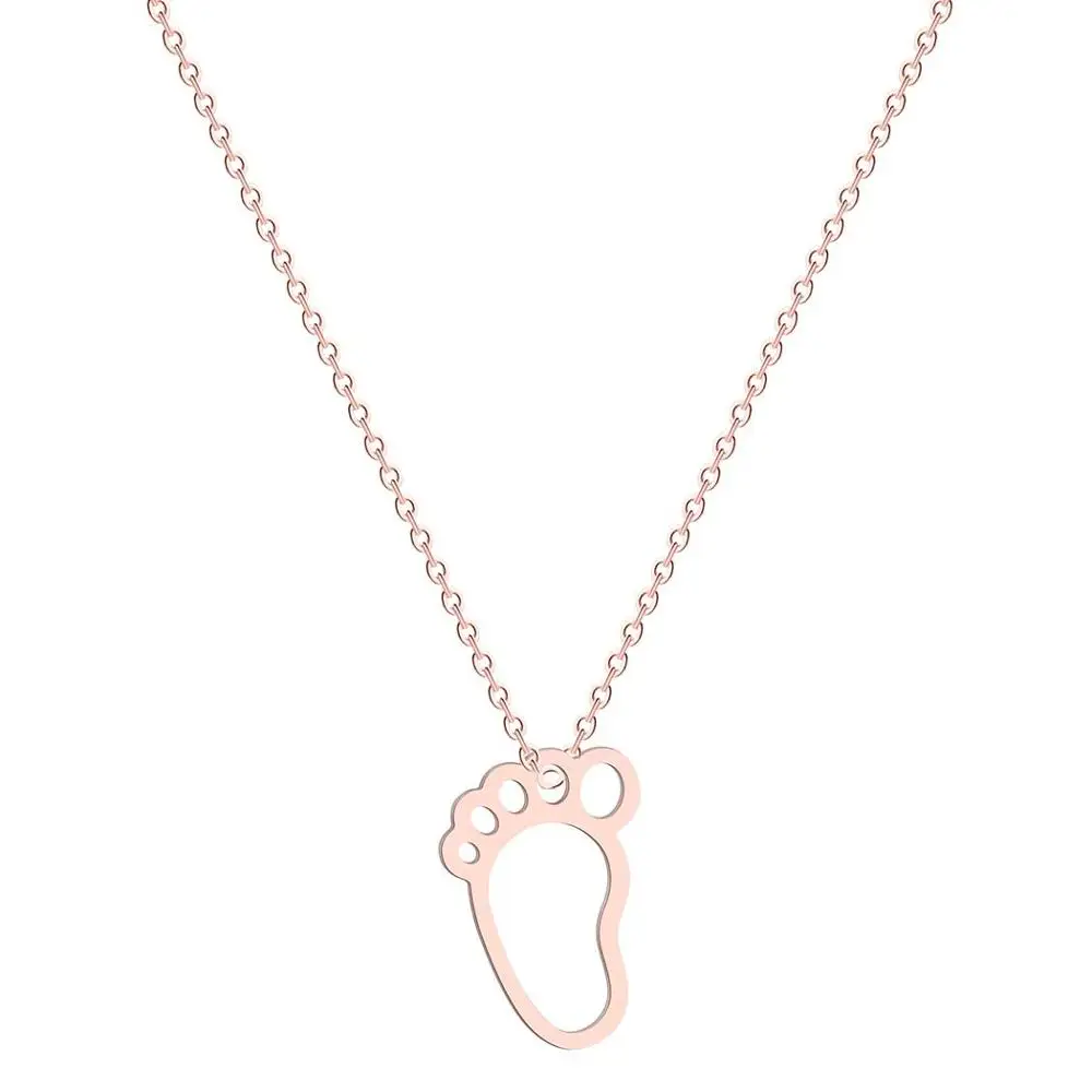 Chereda Fashion Ankle Necklaces Pendants for Women Baby Foot Plate Jewelry Chain Choker Necklace Children Gifts Bijoux | Украшения и