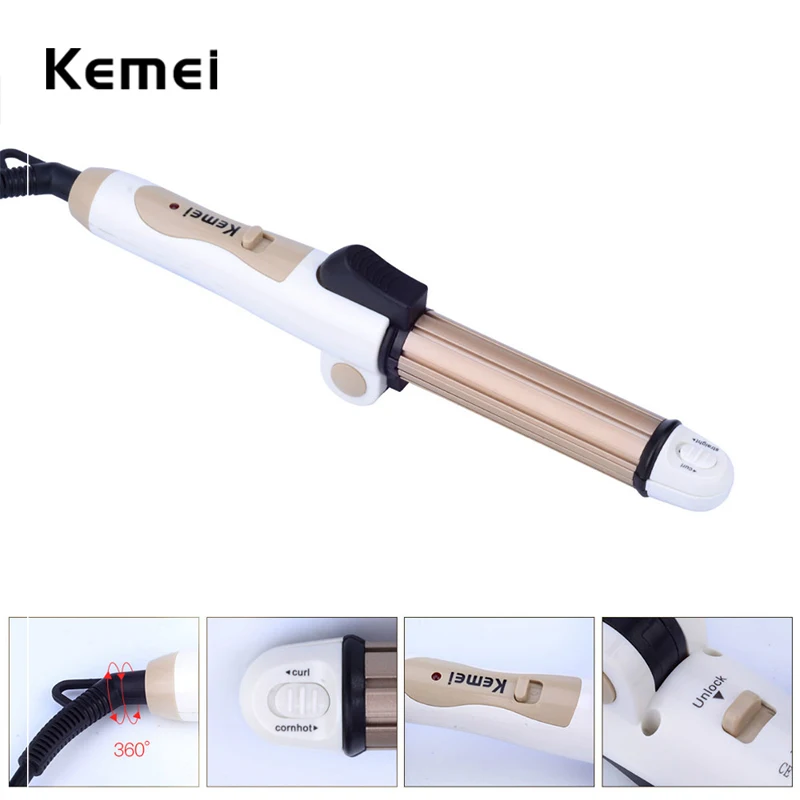 Kemei Km-8851 выпрямитель для волос 3 в 1 складной бигуди мини Электрический