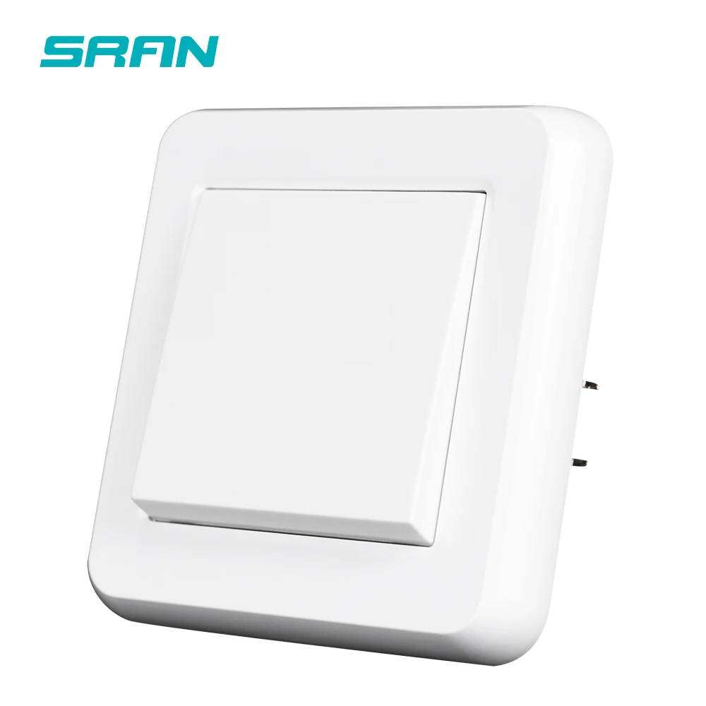 SRAN светильник переключатель 1gang 1way 16A 250V Новый огнезащитных PC Сенсорная панель