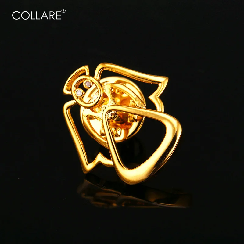 Collare Милые Броши в форме ангела для одежды сумки шляпы Золотой/Серебряный цвет