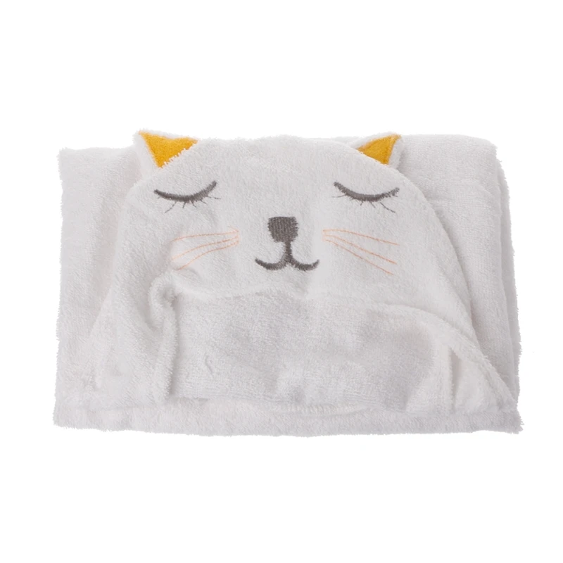 

Soft Baby Kids Cartoon Hooded Blanket Bathrobe Bath Terry Towel Wrap Washcloth
