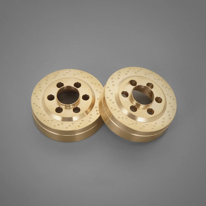 

4Pcs Brass Counter Weight for SCX10 TRX4 1/10 1/8 RC Crawler Car for 1.9 or 2.2 Inch Wheels Internal Brass Wheel Weights